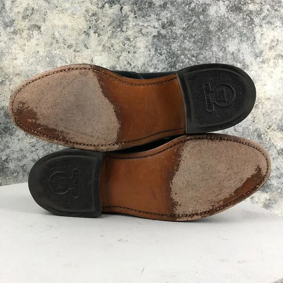 Park Place Men's Size 10D Black Leather Closed Toe Slip On Dress Shoes Loafers - Picture 12 of 16